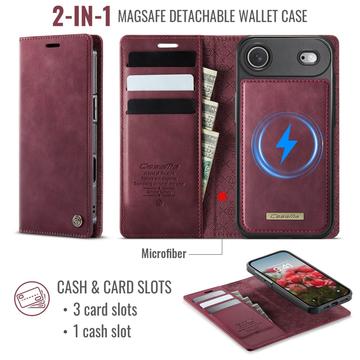 iPhone Air Caseme C49 2-i-1 aftagelig pungetui - MagSafe-kompatibel, RFID - Rød