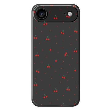 iPhone Air TPU-cover med kirsebærmønster - Sort