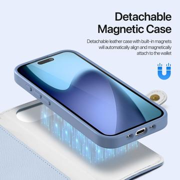 iPhone Air Dux Ducis Lawa Pung læderetui m. magnetisk cover - babyblå