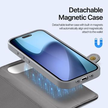 iPhone Air Dux Ducis Lawa Pung læderetui med magnetisk låg - grå