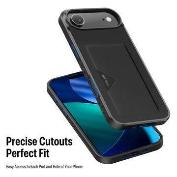 iPhone Air Dux Ducis Pocard Cover med Kortholder - Sort