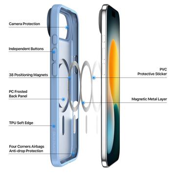 iPhone Air Dux Ducis Yind Hybrid Cover - MagSafe-kompatibel - Lyseblå