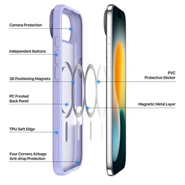 iPhone Air Dux Ducis Yind Hybrid Cover - MagSafe-kompatibel - Lyselilla