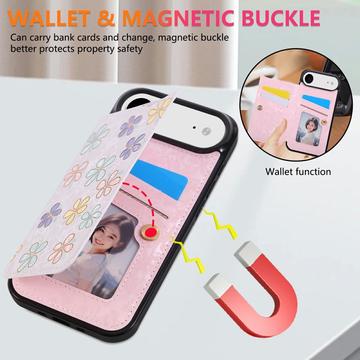 iPhone Air Cover med blomsterprint og RFID-kortholder - Blomster