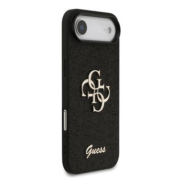 iPhone Air Guess Fixed Glitter 4G Metal Logo Cover - Sort