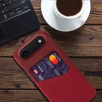 iPhone Air KSQ Cover med Kortholder - Rød