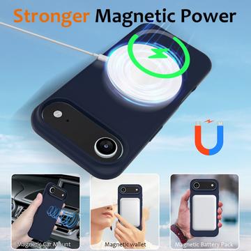 iPhone Air Liquid Silikone Cover - MagSafe Kompatibel - Mørkeblå