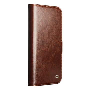 iPhone Air Qialino Classic Læderpung - Mørkebrun