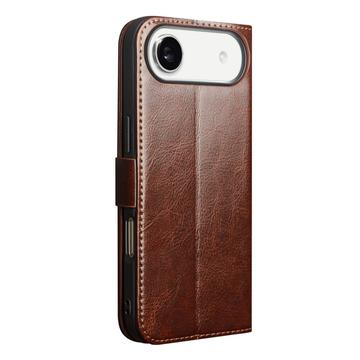 iPhone Air Qialino Classic Læderpung - Mørkebrun