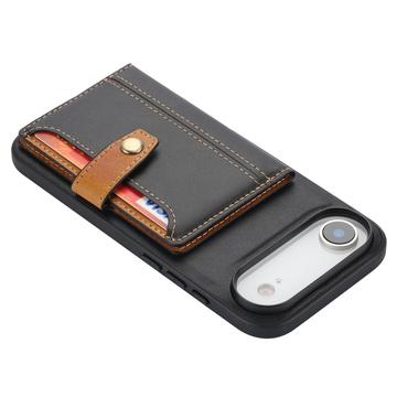 iPhone Air Retro Style Cover med Pung - Sort