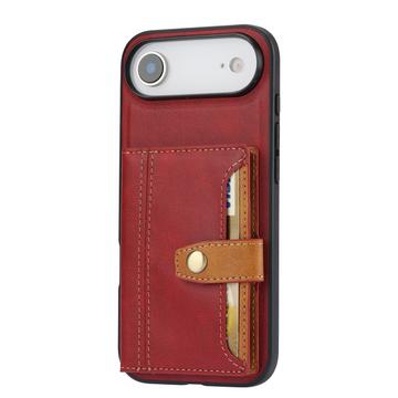 iPhone Air Retro Style Cover med Pung - Rød