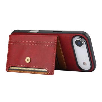 iPhone Air Retro Style Cover med Pung - Rød