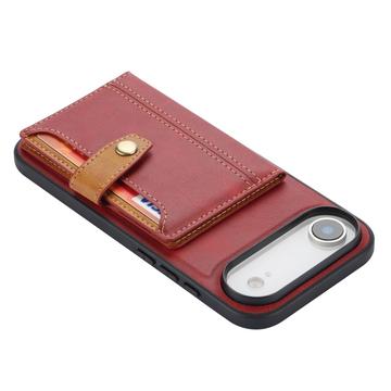 iPhone Air Retro Style Cover med Pung - Rød