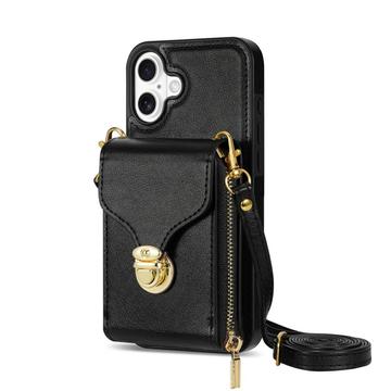 iPhone 17 Alt-i-et cover med pung og rem - Sort