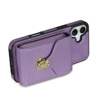 iPhone 17 Alt-i-et cover med pung og rem - Lilla
