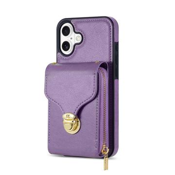 iPhone 17 Alt-i-et cover med pung og rem - Lilla
