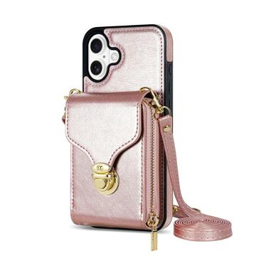 iPhone 17 Alt-i-et cover med pung og rem - Rødguld