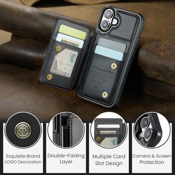 iPhone 17 Caseme C22-etui RFID-kortpung - Sort