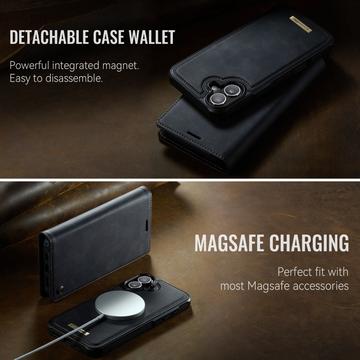 iPhone 17 Caseme C49 2-i-1 aftagelig pungetui - MagSafe-kompatibel, RFID - Sort