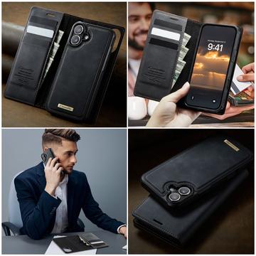 iPhone 17 Caseme C49 2-i-1 aftagelig pungetui - MagSafe-kompatibel, RFID - Sort