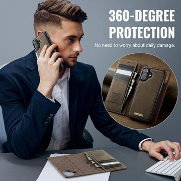 iPhone 17 Caseme C49 2-i-1 aftagelig pungetui - MagSafe-kompatibel, RFID - Kaffe