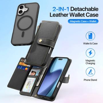 iPhone 17 Dux Ducis Lawa Pung læderetui med magnetisk låg - sort
