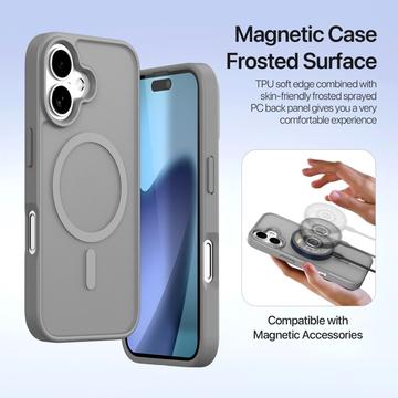 iPhone 17 Dux Ducis Lawa Pung læderetui med magnetisk låg - grå