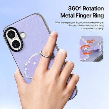iPhone 17 Dux Ducis Luvy cover med fingerring/håndrem - Lilla / Skal