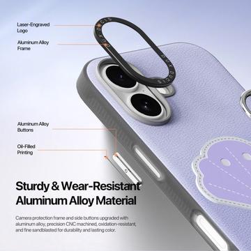 iPhone 17 Dux Ducis Luvy cover med fingerring/håndrem - Lilla / Skal