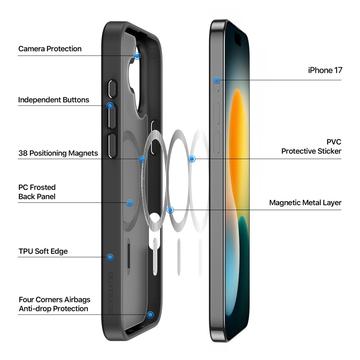 iPhone 17 Dux Ducis Yind Hybrid Cover - MagSafe-kompatibel - Sort