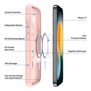 iPhone 17 Dux Ducis Yind Hybrid Cover - MagSafe-kompatibel - Lysepink