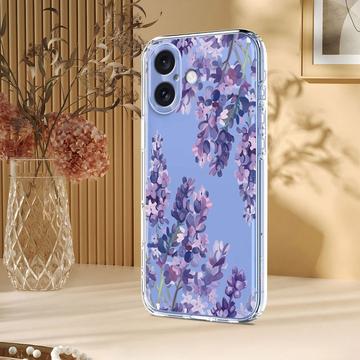 iPhone 17 TPU-cover med blomstermønster - Blåregn