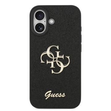 iPhone 17 Guess Fixed Glitter 4G Metal Logo Cover - Sort