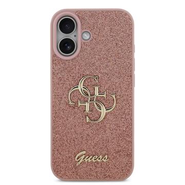 iPhone 17 Guess Fixed Glitter 4G Metal Logo Cover - Pink
