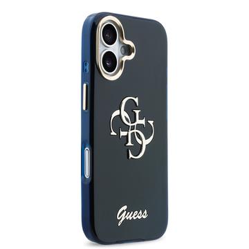 iPhone 17 Guess IML 4G Script Metal Logo Cover - Blå