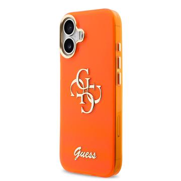 iPhone 17 Guess IML 4G Script Metal Logo Cover - Orange