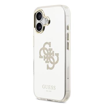 iPhone 17 Guess Mirror 4G Glitter Logo Hybrid Cover - MagSafe-kompatibel - Guld