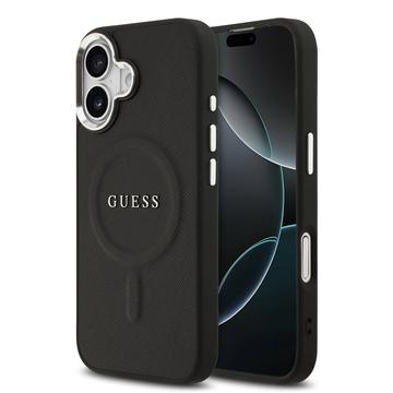 iPhone 17 Guess Saffiano Hybrid Cover - MagSafe Kompatibel - Sort