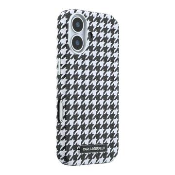 iPhone 17 Karl Lagerfeld Houndtand Harpiksplade Cover - MagSafe-kompatibelt - Sort
