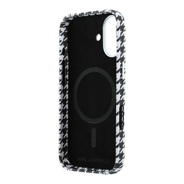 iPhone 17 Karl Lagerfeld Houndtand Harpiksplade Cover - MagSafe-kompatibelt - Sort