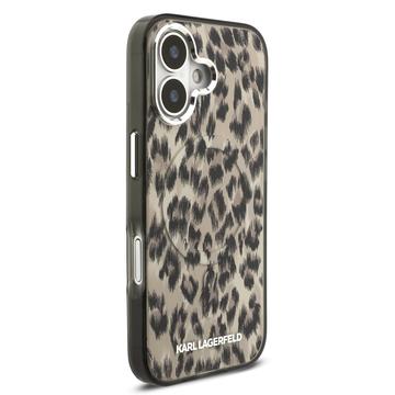 iPhone 17 Karl Lagerfeld IML Leopard Cover - MagSafe-kompatibel - Brun