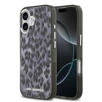 iPhone 17 Karl Lagerfeld IML Leopard Cover - MagSafe-kompatibel - Grå