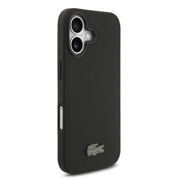 iPhone 17 Lacoste Iconic Petit Pique MagSafe cover og magnetisk kortholder - Sort