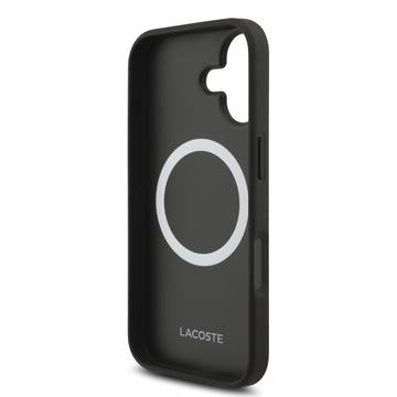 iPhone 17 Lacoste Iconic Petit Pique MagSafe cover og magnetisk kortholder - Sort