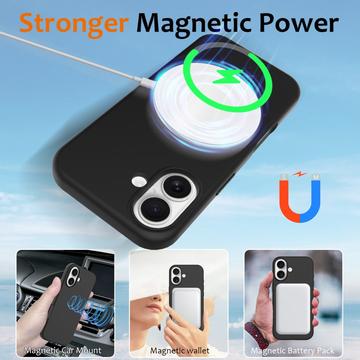 iPhone 17 Liquid Silikone Cover - MagSafe Kompatibel - Sort