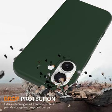 iPhone 17 Liquid Silikone Cover - MagSafe Kompatibel - Mørkegrøn