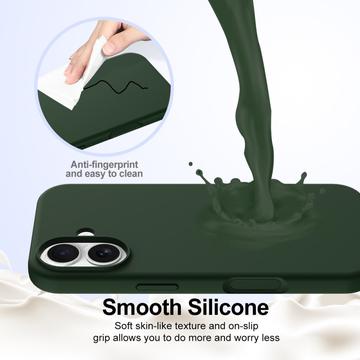 iPhone 17 Liquid Silikone Cover - MagSafe Kompatibel - Mørkegrøn
