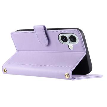 iPhone 17 Luksus Vatteret Pung - Lilla