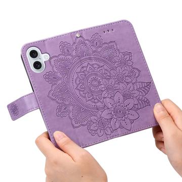 iPhone 17 Mandala Series Etui med Pung - Lilla