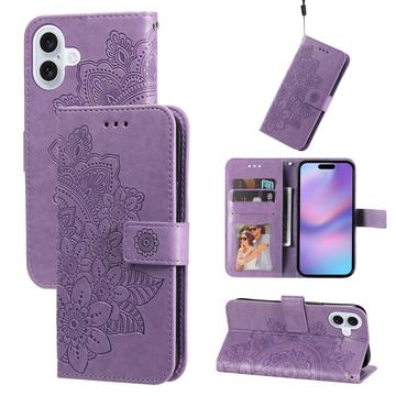 iPhone 17 Mandala Series Etui med Pung - Lilla